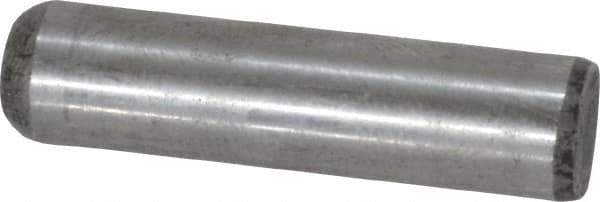 Value Collection - 5/16" Diam x 1-1/4" Pin Length Grade 8 Alloy Steel Standard Dowel Pin - C 50-58 Hardness, 20,000 Lb Breaking Strength, 1 Beveled & 1 Rounded End - Exact Industrial Supply