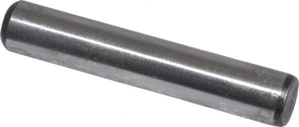 Value Collection - 5/16" Diam x 1-3/4" Pin Length Grade 8 Alloy Steel Standard Dowel Pin - C 50-58 Hardness, 20,000 Lb Breaking Strength, 1 Beveled & 1 Rounded End - Exact Industrial Supply