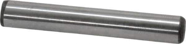 Value Collection - 5/16" Diam x 2" Pin Length Grade 8 Alloy Steel Standard Dowel Pin - C 50-58 Hardness, 20,000 Lb Breaking Strength, 1 Beveled & 1 Rounded End - Exact Industrial Supply