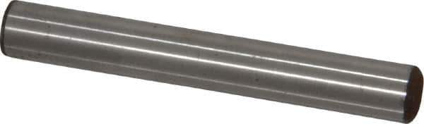 Value Collection - 5/16" Diam x 2-1/4" Pin Length Grade 8 Alloy Steel Standard Dowel Pin - C 50-58 Hardness, 20,000 Lb Breaking Strength, 1 Beveled & 1 Rounded End - Exact Industrial Supply