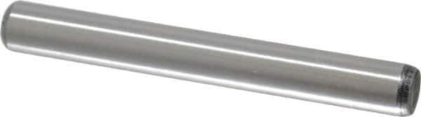 Value Collection - 5/16" Diam x 2-1/2" Pin Length Grade 8 Alloy Steel Standard Dowel Pin - C 50-58 Hardness, 20,000 Lb Breaking Strength, 1 Beveled & 1 Rounded End - Exact Industrial Supply