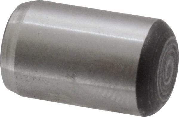 Value Collection - 3/8" Diam x 5/8" Pin Length Grade 8 Alloy Steel Standard Dowel Pin - C 50-58 Hardness, 28,700 Lb Breaking Strength, 1 Beveled & 1 Rounded End - Exact Industrial Supply