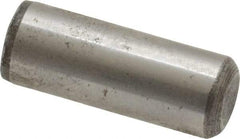 Value Collection - 3/8" Diam x 1" Pin Length Grade 8 Alloy Steel Standard Dowel Pin - C 50-58 Hardness, 28,700 Lb Breaking Strength, 1 Beveled & 1 Rounded End - Exact Industrial Supply