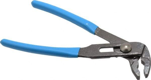 Channellock - 6-1/2" OAL, 1-1/16" Max Capacity, 1-1/16" Jaw Length, 5 Position Tongue & Groove Pliers - V-Jaws, Griplock Head, Plastic Dipped Handles - Exact Industrial Supply