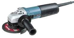 Makita - 5" Wheel Diam, 2,800 to 10,500 RPM, Corded Angle & Disc Grinder - 5/8-11 Spindle, 120 Volts, 12 Amps - Exact Industrial Supply
