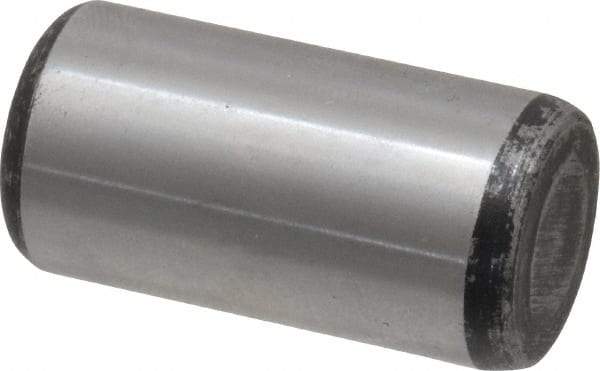 Value Collection - 5/8" Diam x 1-1/4" Pin Length Grade 8 Alloy Steel Standard Dowel Pin - C 50-58 Hardness, 79,800 Lb Breaking Strength, 1 Beveled & 1 Rounded End - Exact Industrial Supply