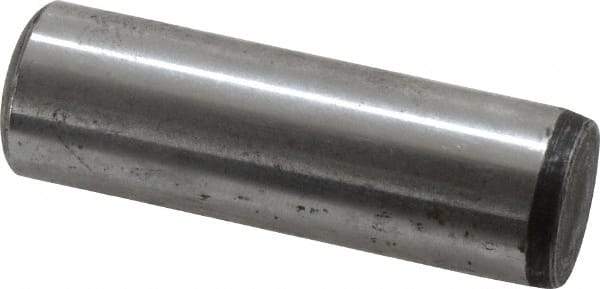 Value Collection - 5/8" Diam x 2" Pin Length Grade 8 Alloy Steel Standard Dowel Pin - C 50-58 Hardness, 79,800 Lb Breaking Strength, 1 Beveled & 1 Rounded End - Exact Industrial Supply