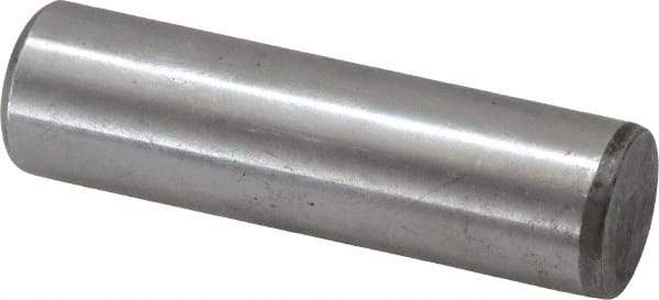 Value Collection - 5/8" Diam x 2-1/4" Pin Length Grade 8 Alloy Steel Standard Dowel Pin - C 50-58 Hardness, 79,800 Lb Breaking Strength, 1 Beveled & 1 Rounded End - Exact Industrial Supply