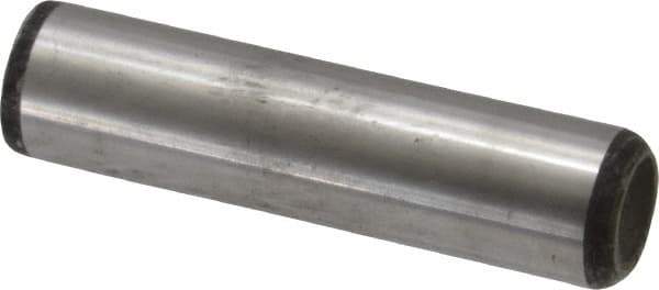 Value Collection - 5/8" Diam x 2-1/2" Pin Length Grade 8 Alloy Steel Standard Dowel Pin - C 50-58 Hardness, 79,800 Lb Breaking Strength, 1 Beveled & 1 Rounded End - Exact Industrial Supply