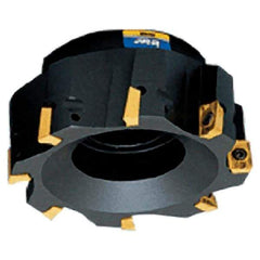 Iscar - 3 Inserts, 50mm Cut Diam, 22mm Arbor Diam, 14.3mm Max Depth of Cut, Indexable Square-Shoulder Face Mill - 0/90° Lead Angle, 40mm High, AD.. 15.. Insert Compatibility, Series Heli2000 - Exact Industrial Supply