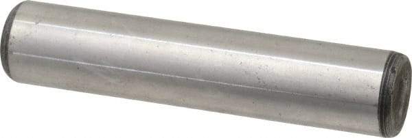 Value Collection - 5/8" Diam x 3" Pin Length Grade 8 Alloy Steel Standard Dowel Pin - C 50-58 Hardness, 79,800 Lb Breaking Strength, 1 Beveled & 1 Rounded End - Exact Industrial Supply
