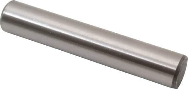 Value Collection - 5/8" Diam x 3-1/2" Pin Length Grade 8 Alloy Steel Standard Dowel Pin - C 50-58 Hardness, 79,800 Lb Breaking Strength, 1 Beveled & 1 Rounded End - Exact Industrial Supply