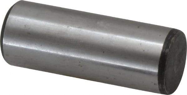 Value Collection - 3/4" Diam x 2" Pin Length Grade 8 Alloy Steel Standard Dowel Pin - C 50-58 Hardness, 114,000 Lb Breaking Strength, 1 Beveled & 1 Rounded End - Exact Industrial Supply