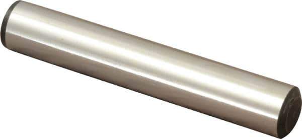 Value Collection - 3/4" Diam x 4-1/2" Pin Length Grade 8 Alloy Steel Standard Dowel Pin - C 50-58 Hardness, 114,000 Lb Breaking Strength, 1 Beveled & 1 Rounded End - Exact Industrial Supply