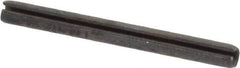 Made in USA - 3/32" Diam x 1" Long Slotted Spring Pin - Grade 1070-1090 Alloy Steel, Black Oxide Finish - Exact Industrial Supply