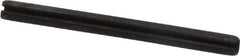 Made in USA - 3/32" Diam x 1-1/8" Long Slotted Spring Pin - Grade 1070-1090 Alloy Steel, Black Oxide Finish - Exact Industrial Supply