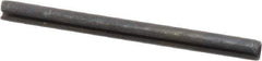Made in USA - 3/32" Diam x 1-1/4" Long Slotted Spring Pin - Grade 1070-1090 Alloy Steel, Black Oxide Finish - Exact Industrial Supply