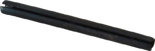 Made in USA - 1/16" Diam x 3/4" Long Slotted Spring Pin - Grade 1070-1090 Alloy Steel, Black Oxide Finish - Exact Industrial Supply