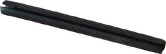 Made in USA - 1/16" Diam x 3/4" Long Slotted Spring Pin - Grade 1070-1090 Alloy Steel, Black Oxide Finish - Exact Industrial Supply