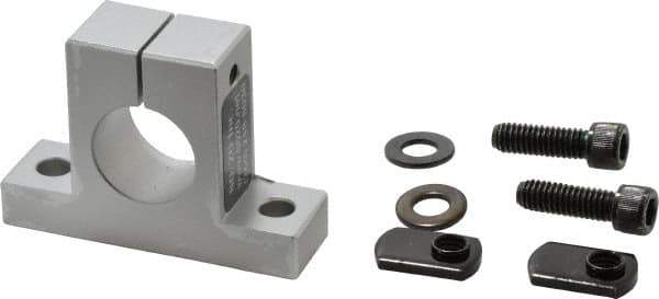 80/20 Inc. - 3 Inch Wide x 2-1/8 Inch High x 7/8 Inch Deep Single Horizontal Base - 1.004 Inch Hole x 0.328 Inch Bolt Hole Diameter - Exact Industrial Supply