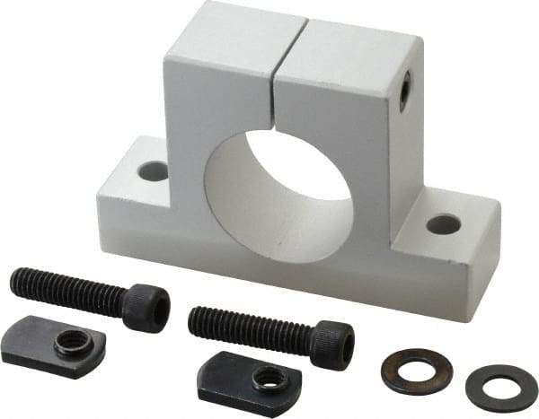 80/20 Inc. - 3-7/8 Inch Wide x 2-1/2 Inch High x 1-1/8 Inch Deep Single Horizontal Base - 1.505 Inch Hole x 0.328 Inch Bolt Hole Diameter - Exact Industrial Supply