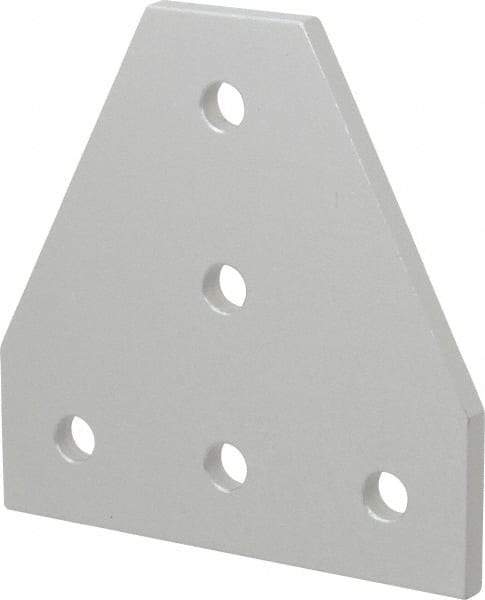 80/20 Inc. - 3" Wide, 3" High, Open Shelving 5 Hole Tee Plate - Aluminum, Use with Series 10 & Bolt Kit 3393 - Exact Industrial Supply