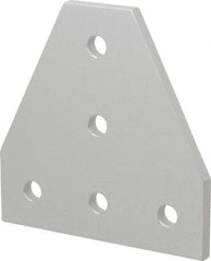 80/20 Inc. - 3" Wide, 3" High, Open Shelving 5 Hole Tee Plate - Aluminum, Use with Series 10 & Bolt Kit 3393 - Exact Industrial Supply