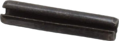 Made in USA - 1/8" Diam x 5/8" Long Slotted Spring Pin - Grade 1070-1090 Alloy Steel, Black Oxide Finish - Exact Industrial Supply