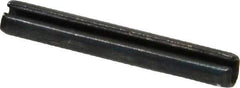Made in USA - 1/8" Diam x 7/8" Long Slotted Spring Pin - Grade 1070-1090 Alloy Steel, Black Oxide Finish - Exact Industrial Supply