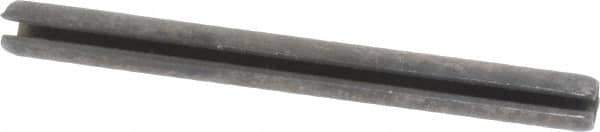 Made in USA - 1/8" Diam x 1-3/8" Long Slotted Spring Pin - Grade 1070-1090 Alloy Steel, Black Oxide Finish - Exact Industrial Supply