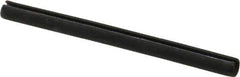Made in USA - 1/8" Diam x 1-5/8" Long Slotted Spring Pin - Grade 1070-1090 Alloy Steel, Black Oxide Finish - Exact Industrial Supply