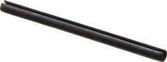 Made in USA - 1/8" Diam x 1-7/8" Long Slotted Spring Pin - Grade 1070-1090 Alloy Steel, Black Oxide Finish - Exact Industrial Supply