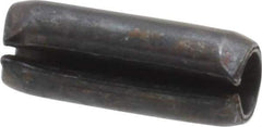 Made in USA - 3/16" Diam x 1/2" Long Slotted Spring Pin - Grade 1070-1090 Alloy Steel, Black Oxide Finish - Exact Industrial Supply
