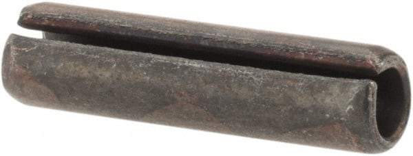 Made in USA - 3/16" Diam x 3/4" Long Slotted Spring Pin - Grade 1070-1090 Alloy Steel, Black Oxide Finish - Exact Industrial Supply