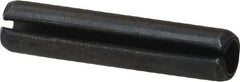 Made in USA - 3/16" Diam x 7/8" Long Slotted Spring Pin - Grade 1070-1090 Alloy Steel, Black Oxide Finish - Exact Industrial Supply