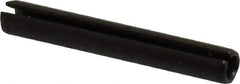 Made in USA - 3/16" Diam x 1-3/8" Long Slotted Spring Pin - Grade 1070-1090 Alloy Steel, Black Oxide Finish - Exact Industrial Supply