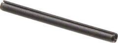 Made in USA - 3/16" Diam x 2-1/4" Long Slotted Spring Pin - Grade 1070-1090 Alloy Steel, Black Oxide Finish - Exact Industrial Supply