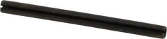 Made in USA - 3/16" Diam x 2-1/2" Long Slotted Spring Pin - Grade 1070-1090 Alloy Steel, Black Oxide Finish - Exact Industrial Supply