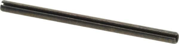 Made in USA - 3/16" Diam x 3" Long Slotted Spring Pin - Grade 1070-1090 Alloy Steel, Black Oxide Finish - Exact Industrial Supply