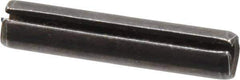 Made in USA - 1/4" Diam x 1-1/4" Long Slotted Spring Pin - Grade 1070-1090 Alloy Steel, Black Oxide Finish - Exact Industrial Supply