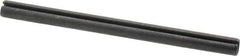 Made in USA - 1/4" Diam x 3-1/2" Long Slotted Spring Pin - Grade 1070-1090 Alloy Steel, Black Oxide Finish - Exact Industrial Supply