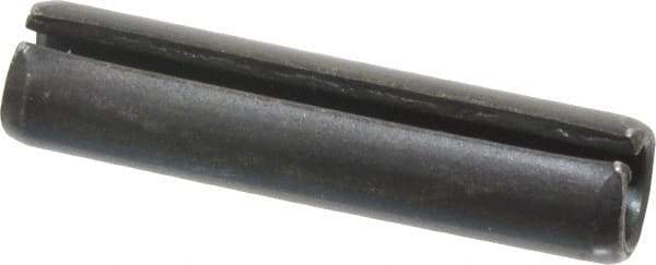 Made in USA - 5/16" Diam x 1-3/8" Long Slotted Spring Pin - Grade 1070-1090 Alloy Steel, Black Oxide Finish - Exact Industrial Supply