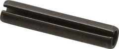 Made in USA - 5/16" Diam x 1-5/8" Long Slotted Spring Pin - Grade 1070-1090 Alloy Steel, Black Oxide Finish - Exact Industrial Supply