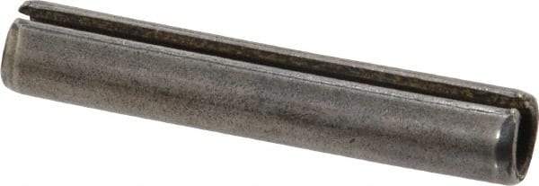 Made in USA - 5/16" Diam x 1-3/4" Long Slotted Spring Pin - Grade 1070-1090 Alloy Steel, Black Oxide Finish - Exact Industrial Supply