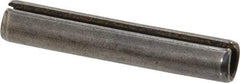 Made in USA - 5/16" Diam x 1-3/4" Long Slotted Spring Pin - Grade 1070-1090 Alloy Steel, Black Oxide Finish - Exact Industrial Supply