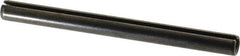 Made in USA - 5/16" Diam x 3-3/4" Long Slotted Spring Pin - Grade 1070-1090 Alloy Steel, Black Oxide Finish - Exact Industrial Supply