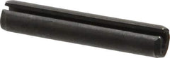 Made in USA - 3/8" Diam x 2" Long Slotted Spring Pin - Grade 1070-1090 Alloy Steel, Black Oxide Finish - Exact Industrial Supply