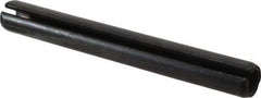 Made in USA - 3/8" Diam x 3-1/4" Long Slotted Spring Pin - Grade 1070-1090 Alloy Steel, Black Oxide Finish - Exact Industrial Supply