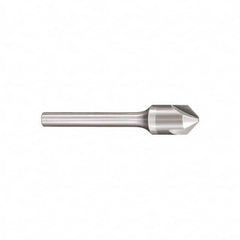 SGS - 5/8" Head Diam, 3/8" Shank Diam, 3 Flute 82° Solid Carbide Countersink - Exact Industrial Supply