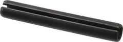 Made in USA - 7/16" Diam x 3" Long Slotted Spring Pin - Grade 1070-1090 Alloy Steel, Black Oxide Finish - Exact Industrial Supply